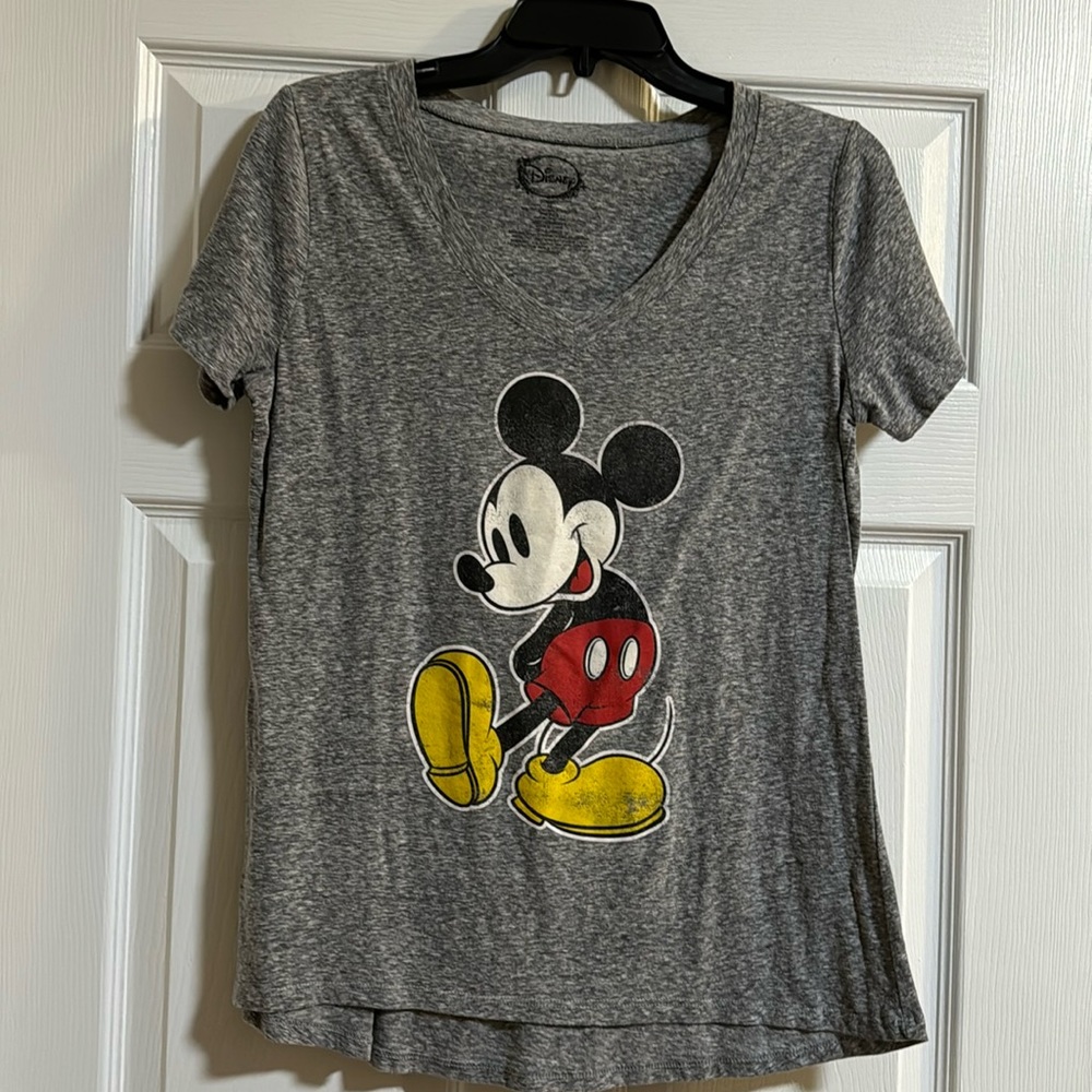 Like new medium Disney grey v-neck t-shirt